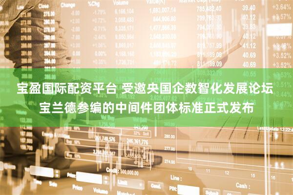 宝盈国际配资平台 受邀央国企数智化发展论坛 宝兰德参编的中间件团体标准正式发布